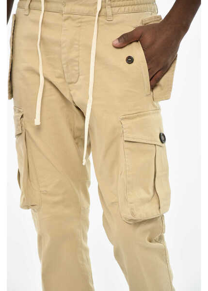 Pantaloni casual DSQUARED2 Cotton Cargo Pants Beige Barbati (BM 19714031) 3