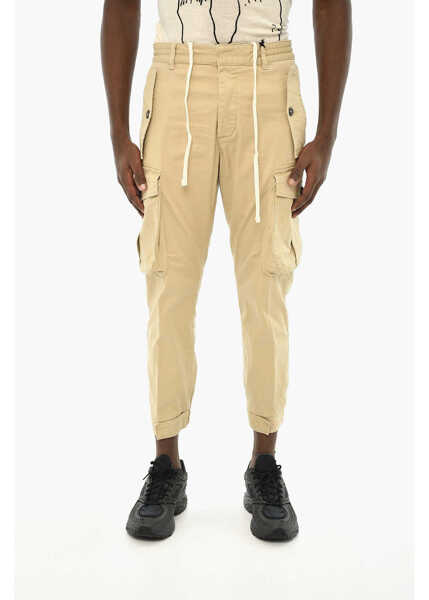 Pantaloni casual DSQUARED2 Cotton Cargo Pants Beige Barbati (BM 19714031) 1