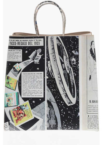 Genti de mana Bottega Veneta Leather Printed Tote Bag Brown Femei (BM 19714037) 1