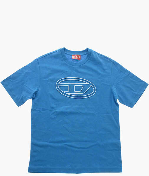 Tricouri Diesel Cree Neck Bigoval T-Shirt With Embossed Logo Blue Baieti (BM 19714040) 1
