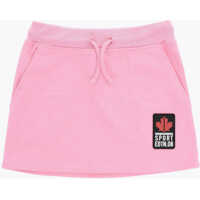 Fuste Solid Color A-Line Skirt With Embossed Logo Fete