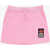 DSQUARED2 Solid Color A-Line Skirt With Embossed Logo Pink