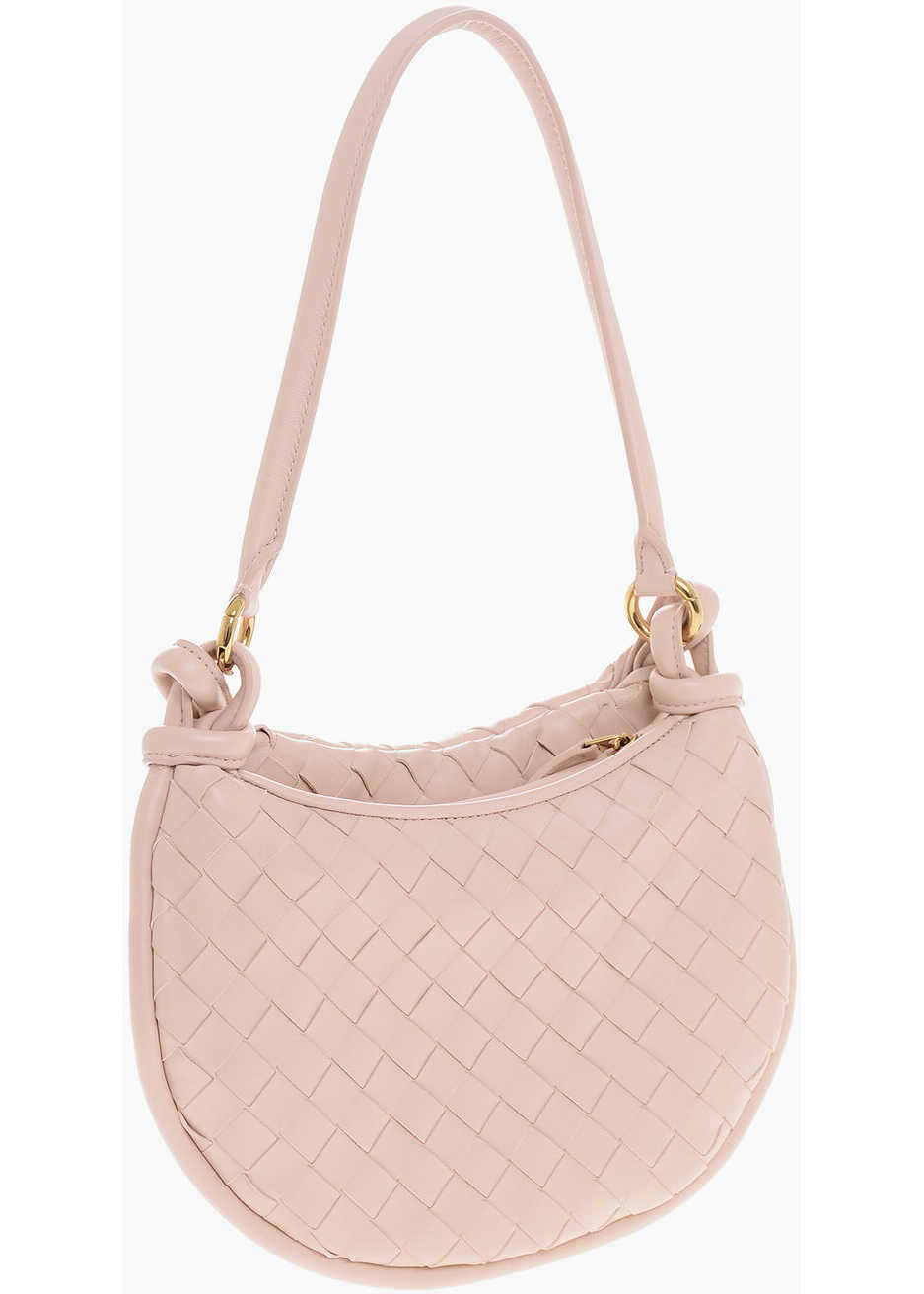 Genti de umar Bottega Veneta Braided Leather Shoulder Bag Pink Femei (BM 19714046) 2