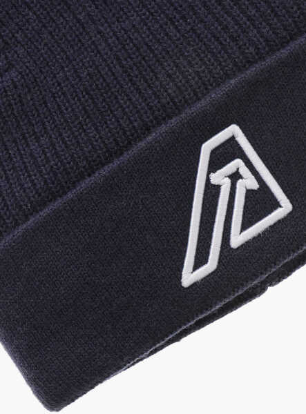 Caciuli AUTRY Wool Blend Beanie Hat With Embroidered Logo Blue Fete (BM 19714052) 2