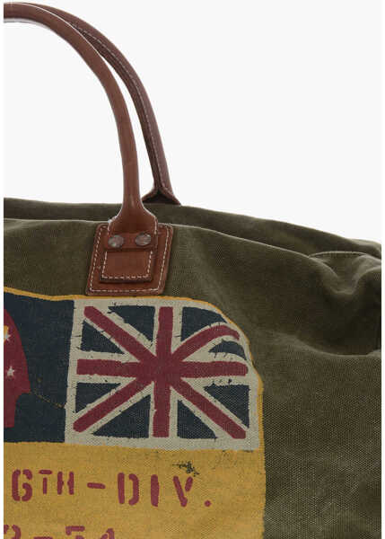 Genti de voiaj de mana Ralph Lauren Canvas Army Travel Bag With Print Military Green Barbati (BM 19714058) 4