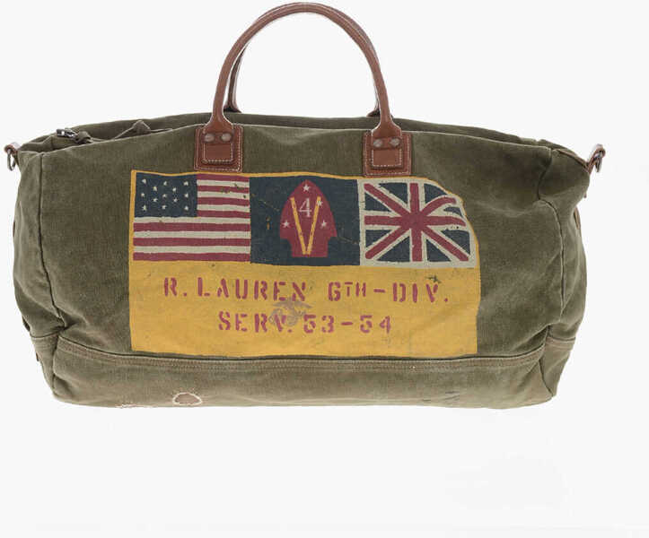Genti de voiaj de mana Ralph Lauren Canvas Army Travel Bag With Print Military Green Barbati (BM 19714058) 1