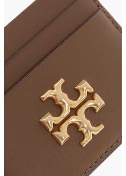 Portofele Tory Burch Leather Eleanor Card Holder With Logo Brown Femei (BM 19714064) 3