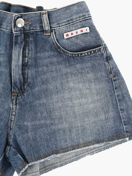 Pantaloni scurti Marni Denim Shorts With Elastic Waistband Blue Fete (BM 19714073) 2
