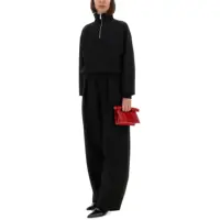 Bluze de trening Dama - Bluze de trening JACQUEMUS Felpa Gros Grain Con Collo Dolcevita BLACK Femei (BM 19714169) - B-mall.ro