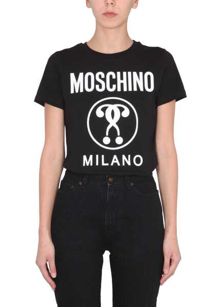 Tricouri Moschino Double Question T-Shirt BLACK Femei (BM 19714202) 1