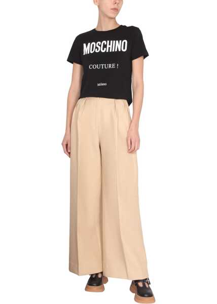 Tricouri Moschino Logo Print T-Shirt BLACK Femei (BM 19714238) 4