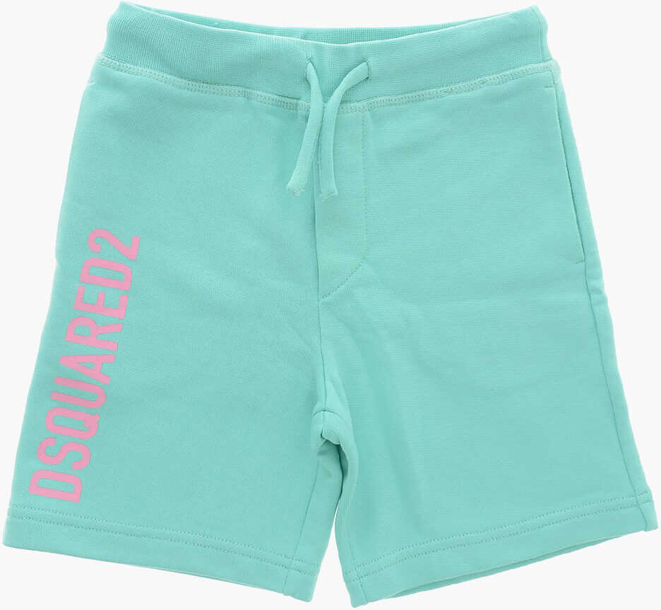 Pantaloni scurti DSQUARED2 Jersey Shorts With Drawstringed Waist Light Blue Baieti (BM 19714343) 1
