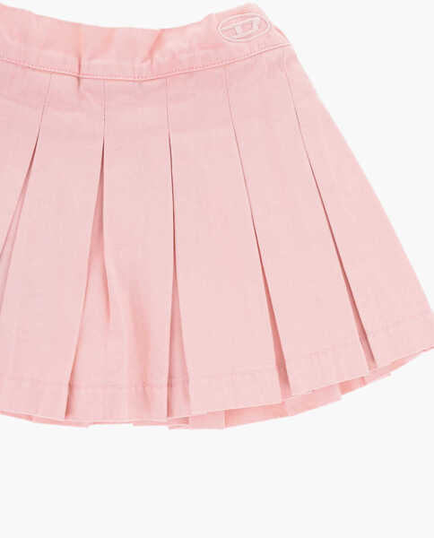 Fuste Diesel Pleated Gliselb Flared Skirt With Drawstring Waist Pink Fete (BM 19714349) 3