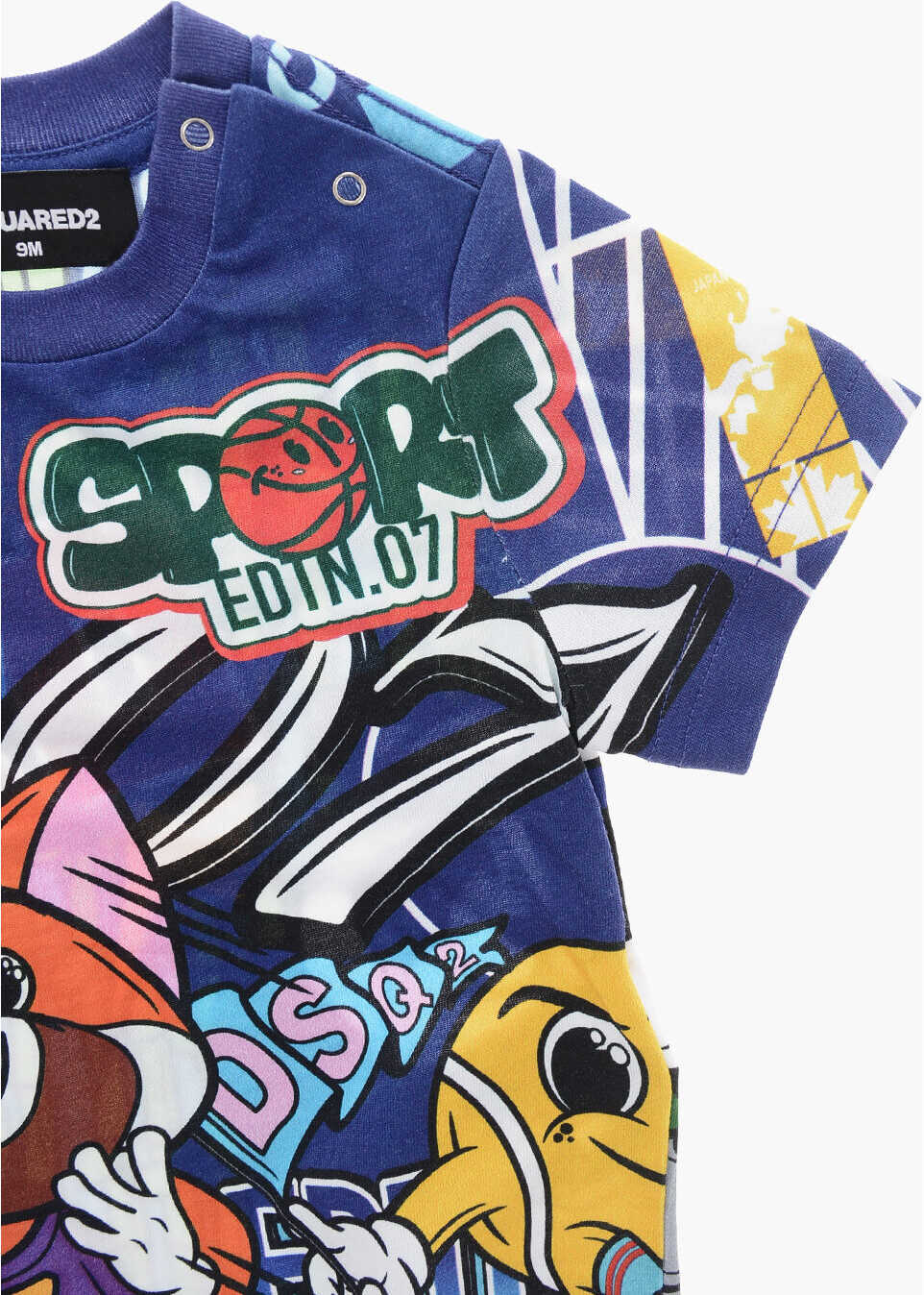 Tricouri DSQUARED2 Crew Neck Graffiti Cotton T-Shirt Multicolor Baieti (BM 19714352) 2