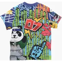 Imbracaminte DSQUARED2 pentru Baieti - Tricouri DSQUARED2 Crew Neck Graffiti Cotton T-Shirt Multicolor Baieti (BM 19714352) - B-mall.ro