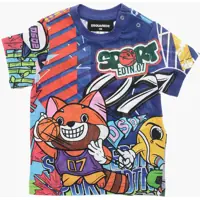 Tricouri Crew Neck Graffiti Cotton T-Shirt Baieti
