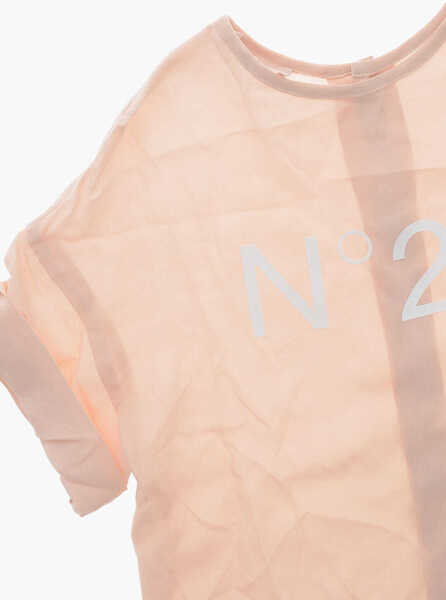 Camasi casual N21 Kids Short-Sleeved Chiffon Shirt With Back Buttoning Pink Fete (BM 19714355) 2