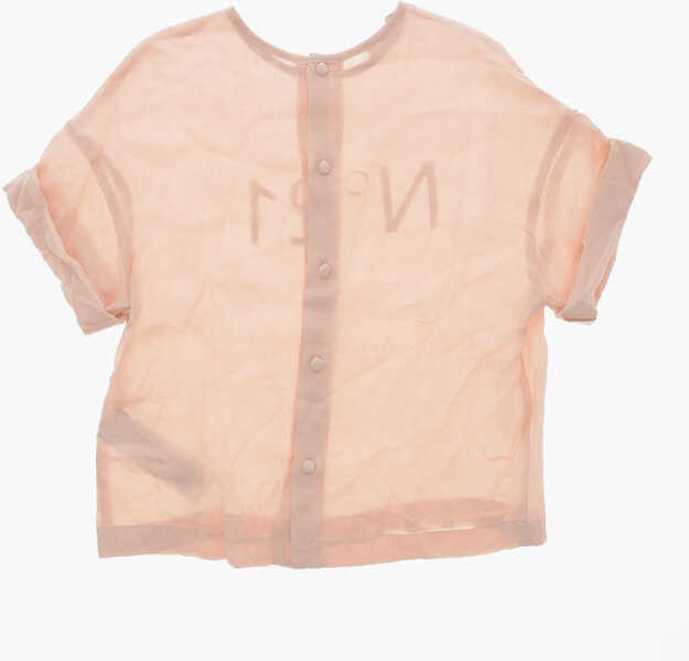 Camasi casual N21 Kids Short-Sleeved Chiffon Shirt With Back Buttoning Pink Fete (BM 19714355) 3