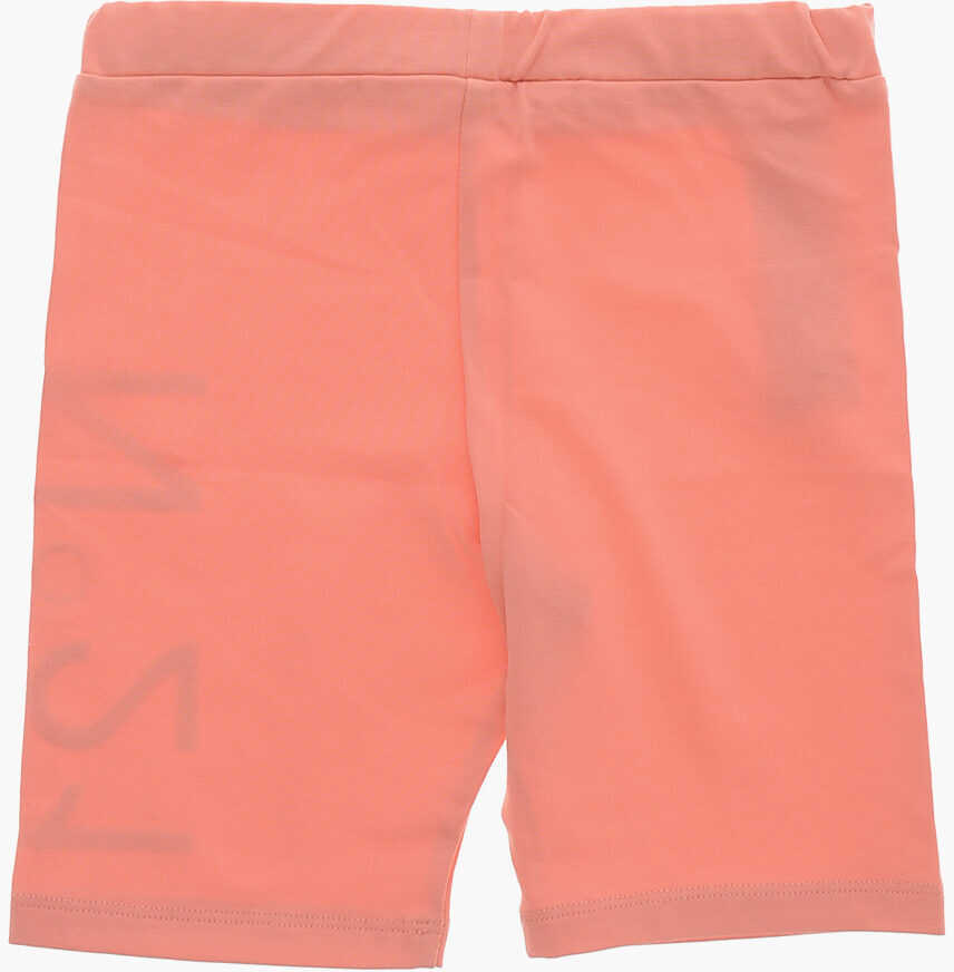 Pantaloni scurti N21 Kids Stretch Cotton Biker Shorts With Printed Logo Pink Baieti (BM 19714364) 3