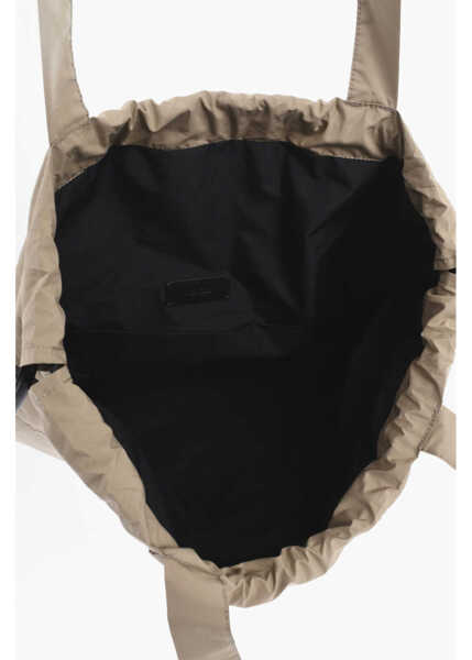 Genti de mana Moncler Cotton Drawstring Bag With Contrasting Logo Brown Barbati (BM 19714370) 3