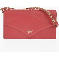 Portofele Solid Color Leather Wallet With Removable Shoulder Strap Femei