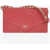 MCM Solid Color Leather Wallet With Removable Shoulder Strap Red