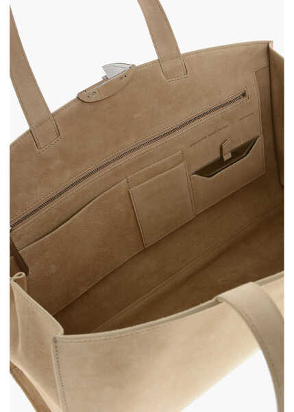 Genti de mana Benedetta Bruzziches Suede Serena Shoulder Bag Beige Femei (BM 19714376) 4