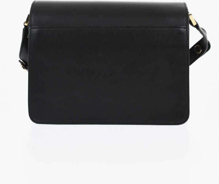 Genti de umar Marni Leather Shoulder Bag With Golden Effect Studs Black Femei (BM 19714379) 2