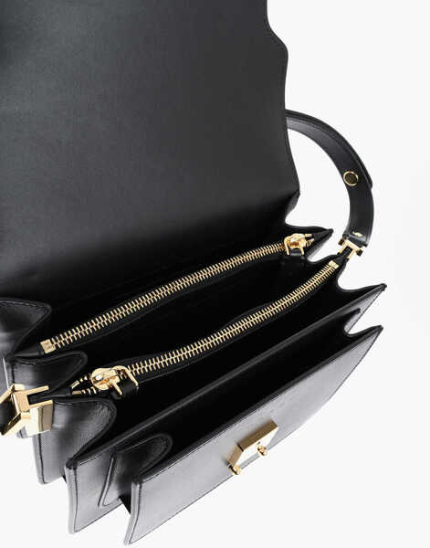 Genti de umar Marni Leather Shoulder Bag With Golden Effect Studs Black Femei (BM 19714379) 4