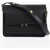 Marni Leather Shoulder Bag With Golden Effect Studs Black