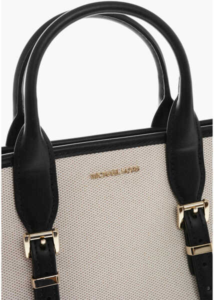 Genti de mana Michael Kors Michael Fabric Tote Bag With Leather Trims Beige Femei (BM 19714385) 4