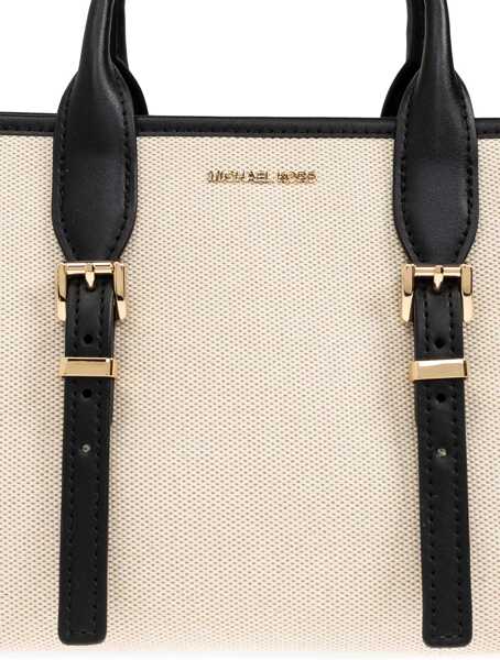 Genti de mana Michael Kors Michael Fabric Tote Bag With Leather Trim Beige Femei (BM 19714385) 5