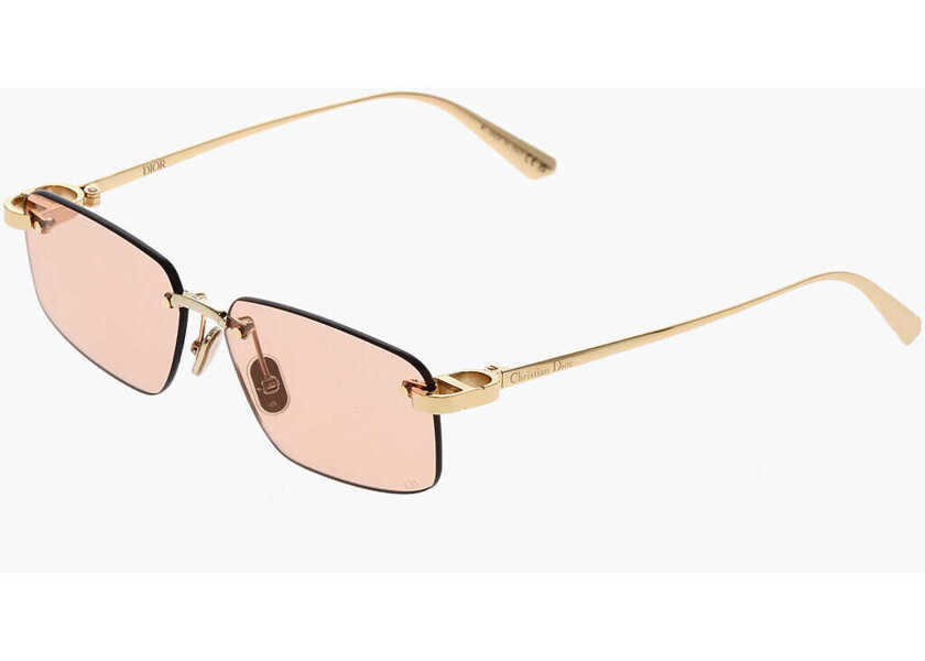 Ochelari de soare Dior Rimless Cdior S4U Sunglasses With Colored Lenses And Golden Gold Femei (BM 19714391) 2