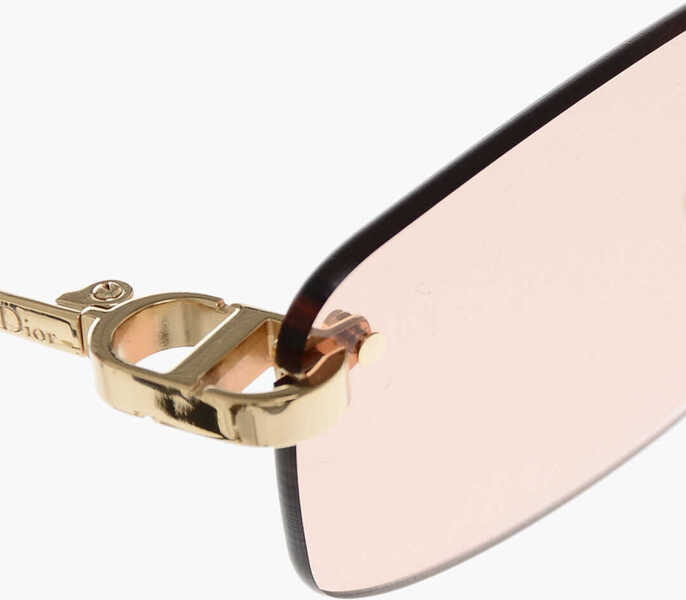 Ochelari de soare Dior Rimless Cdior S4U Sunglasses With Colored Lenses And Golden Gold Femei (BM 19714391) 4