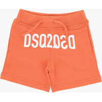Pantaloni scurti Solid Color Shorts With Contrasting Logo Baieti