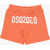DSQUARED2 Solid Color Shorts With Contrasting Logo Orange
