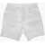 DSQUARED2 White Bull Light Wash Shorts With Logo Button White