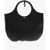 COURR&Egrave;GES Textured Leather Holy Hobo Bag Black