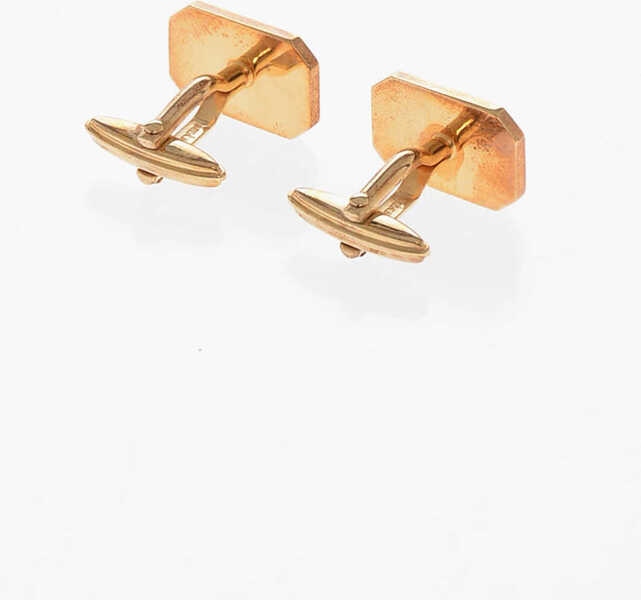 Butoni Lanvin Gold Finished Logoed Cufflinks Gold Barbati (BM 19714412) 2
