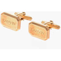 Butoni Gold Finished Logoed Cufflinks Barbati