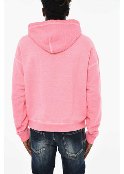 Bluze de trening DSQUARED2 Cotton Hoodie With Logo Pink Barbati (BM 19714415) 2