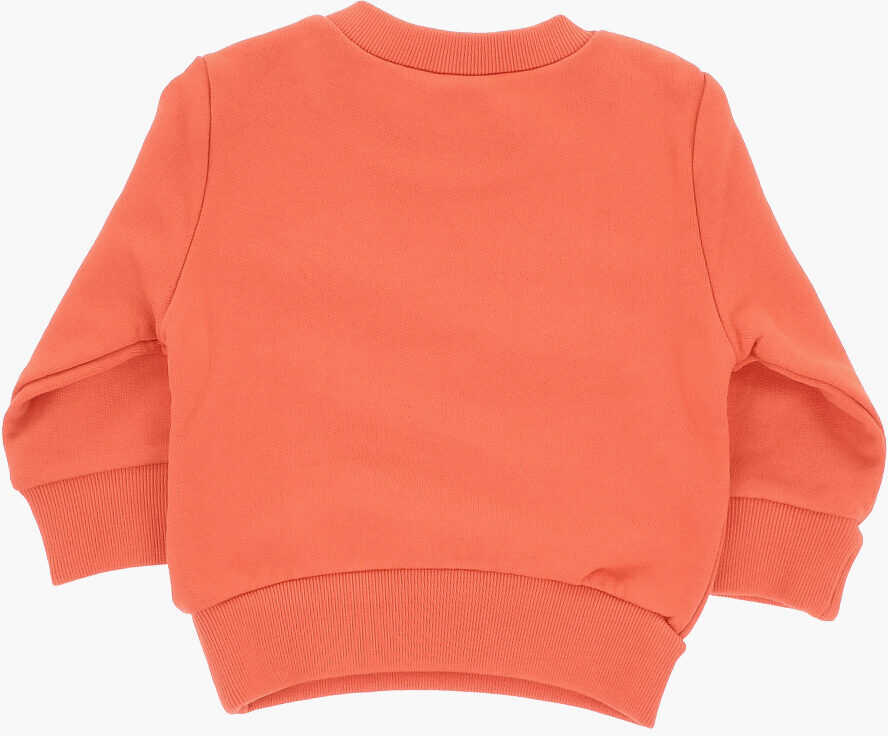 Bluze de trening DSQUARED2 Icon Brushed Cotton Sweatshirt With Contrasting Logo Orange Baieti (BM 19714421) 3