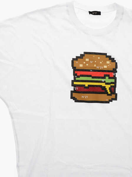 Tricouri N21 Kids Oversized Hamburger Cotton T-Shirt White Baieti (BM 19714427) 2