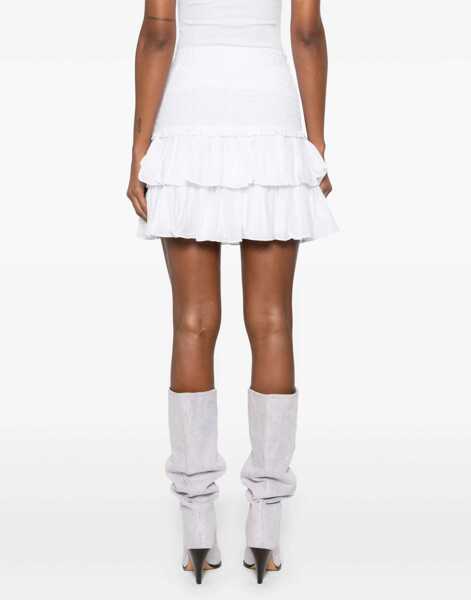 Fuste ISABEL MARANT ETOILE Naomi cotton mini Skirt WHITE Femei (BM 19714448) 4