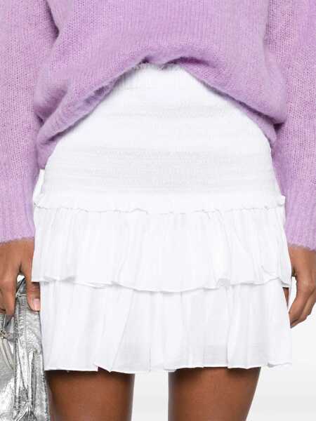 Fuste ISABEL MARANT ETOILE Naomi cotton mini Skirt WHITE Femei (BM 19714448) 5