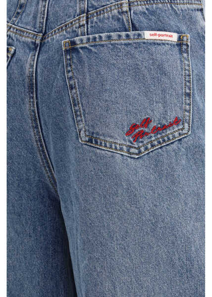 Blugi Self-Portrait Barrel Leg Jeans BLUE Femei (BM 19714457) 3