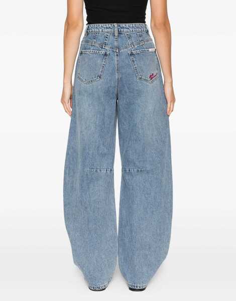 Blugi Self-Portrait Barrel Leg Jeans BLUE Femei (BM 19714457) 4