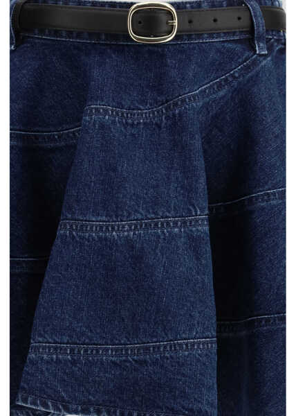 Fuste Self-Portrait Flared denim Mini Skir BLUE Femei (BM 19714466) 3