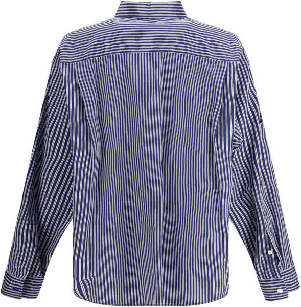 Camasi casual Balenciaga Embroidered poplin oversized Shirt NAVY/WHITE Barbati (BM 19714469) 2