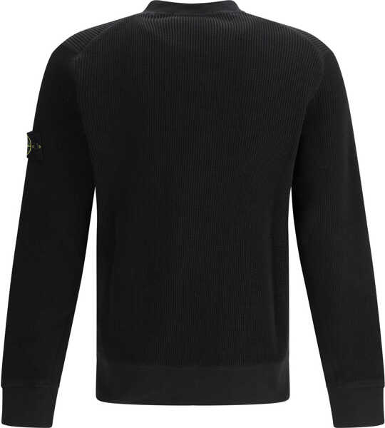 Bluze de trening Stone Island Long-sleeved knitted Sweatshirt BLACK Barbati (BM 19714475) 2